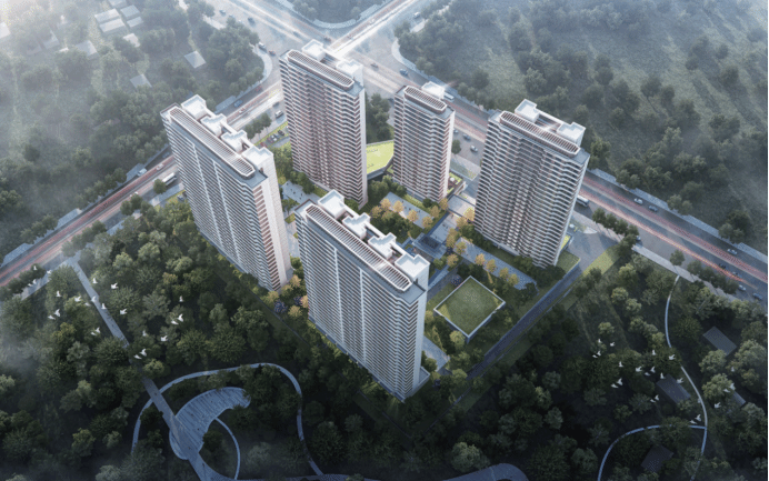 山西建投三建集團新建寨溝回遷安置房項目順利封頂