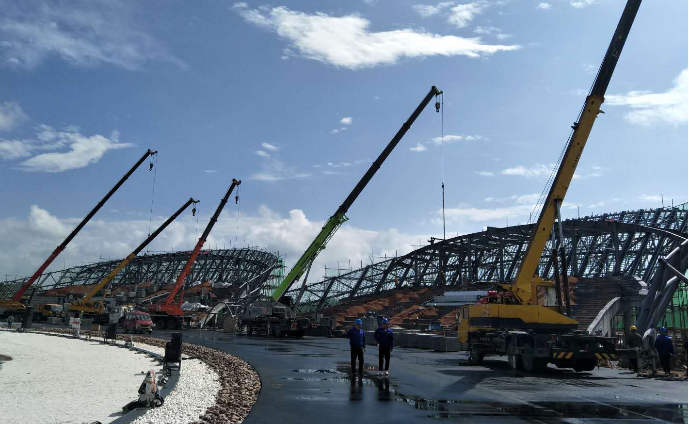 美麗“蓮花”嬌艷綻放！山西建投建工集團(tuán)55天筑造晉中蕭河蓮花灣劇場(chǎng)